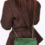 Chanel Green Suede Souplissimo Bag