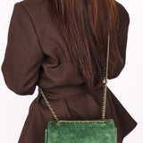 Chanel Green Suede Souplissimo Bag