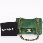 Chanel Mini Souplissimo Bag Green Suede GHW