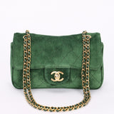 Chanel Mini Souplissimo Bag Green Suede GHW