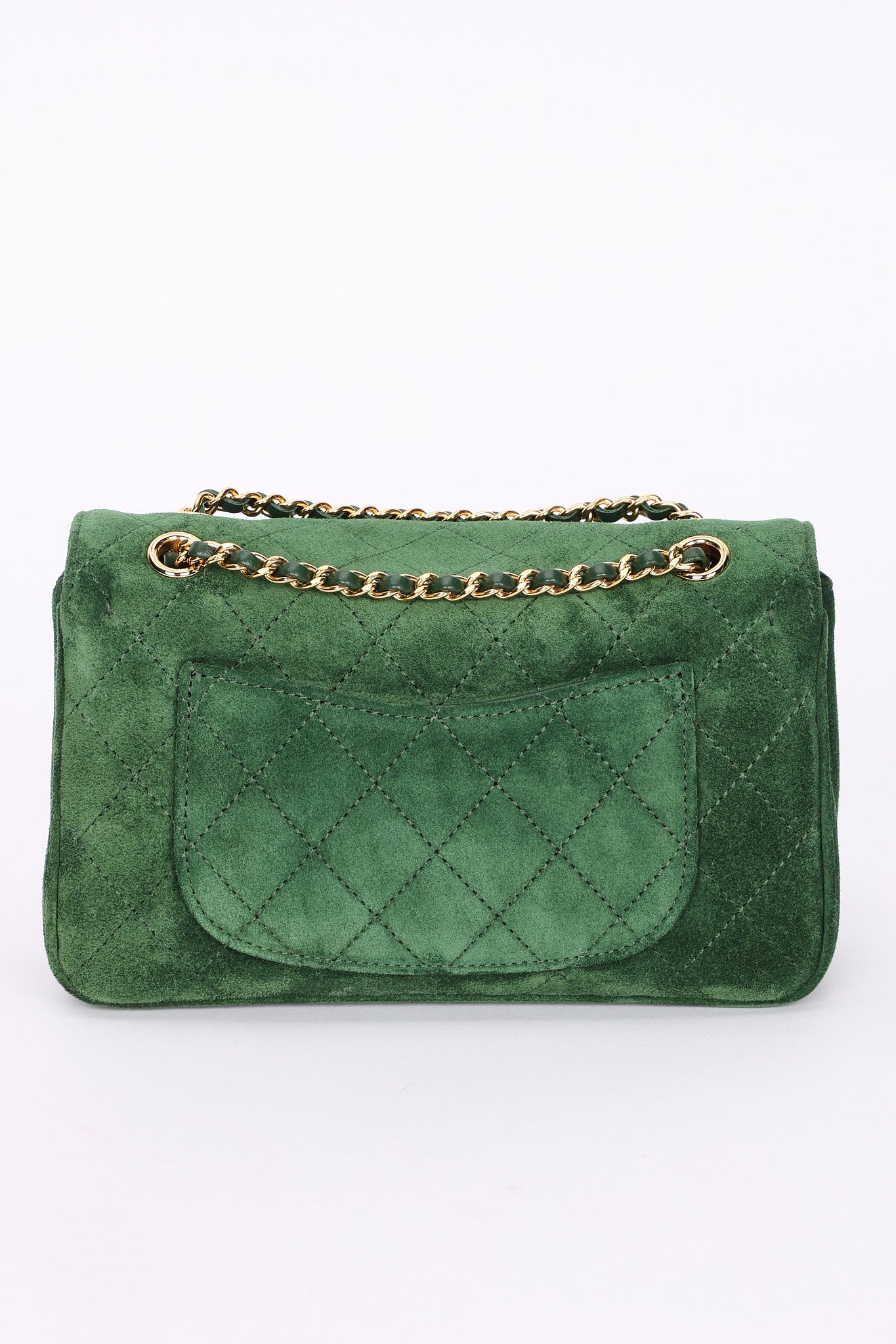 Chanel Mini Souplissimo Bag Green Suede GHW