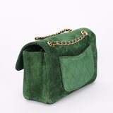 Chanel Mini Souplissimo Bag Green Suede GHW