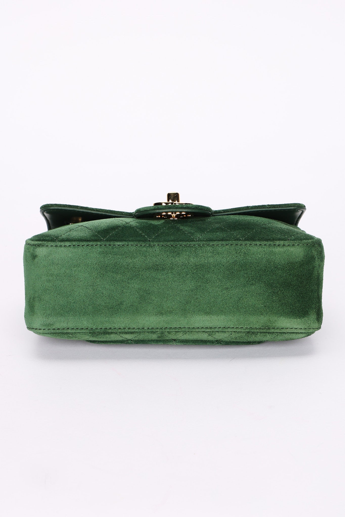 Chanel Mini Souplissimo Bag Green Suede GHW