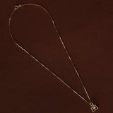 FashioNica 14K Yellow Gold Diamond Bag Box Chain Necklace