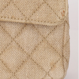 Rare Chanel 1994 Hemp Small Classic Double Flap Bag 24k GP