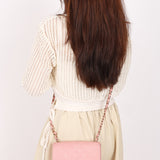 Ultra-Rare Chanel Mini Square Flap Sakura Pink Caviar 2004 24K GP