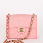 Chanel Mini Square Flap Pink Caviar 24K GP