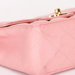 Chanel Mini Square Flap Pink Caviar 24K GP