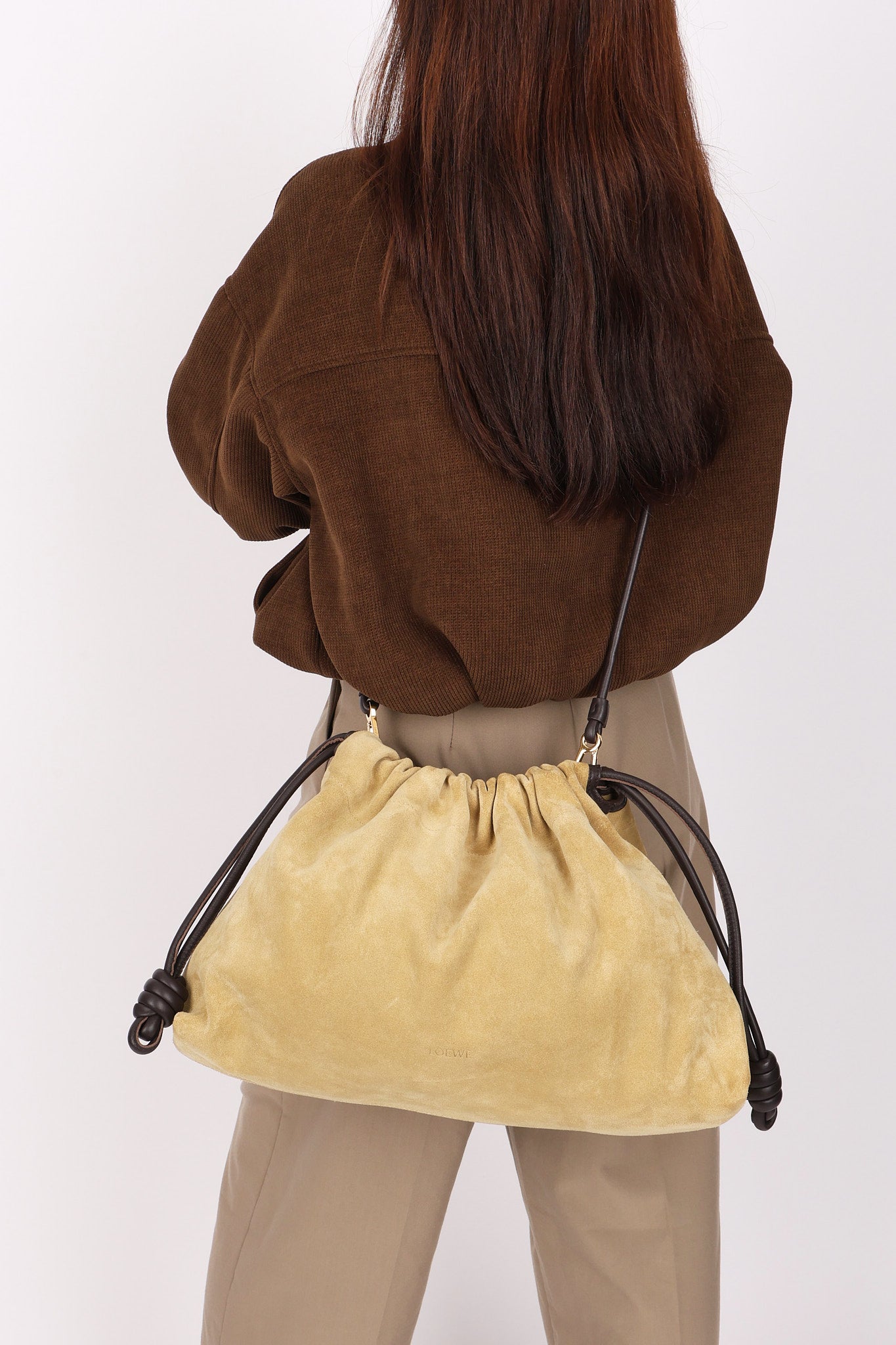 Loewe Large Flamenco Bag Suede