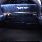 Limited Edition Bottega Veneta Medium Denim and Lambskin Intrecciato Andiamo Bag