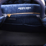 Limited Edition Bottega Veneta Medium Denim and Lambskin Intrecciato Andiamo Bag