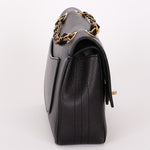 Chanel Medium Naked Classic Double Flap Black Caviar AGHW