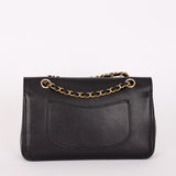 Chanel Medium Naked Classic Double Flap Black Caviar AGHW