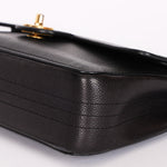 Chanel Medium Naked Classic Double Flap Black Caviar AGHW