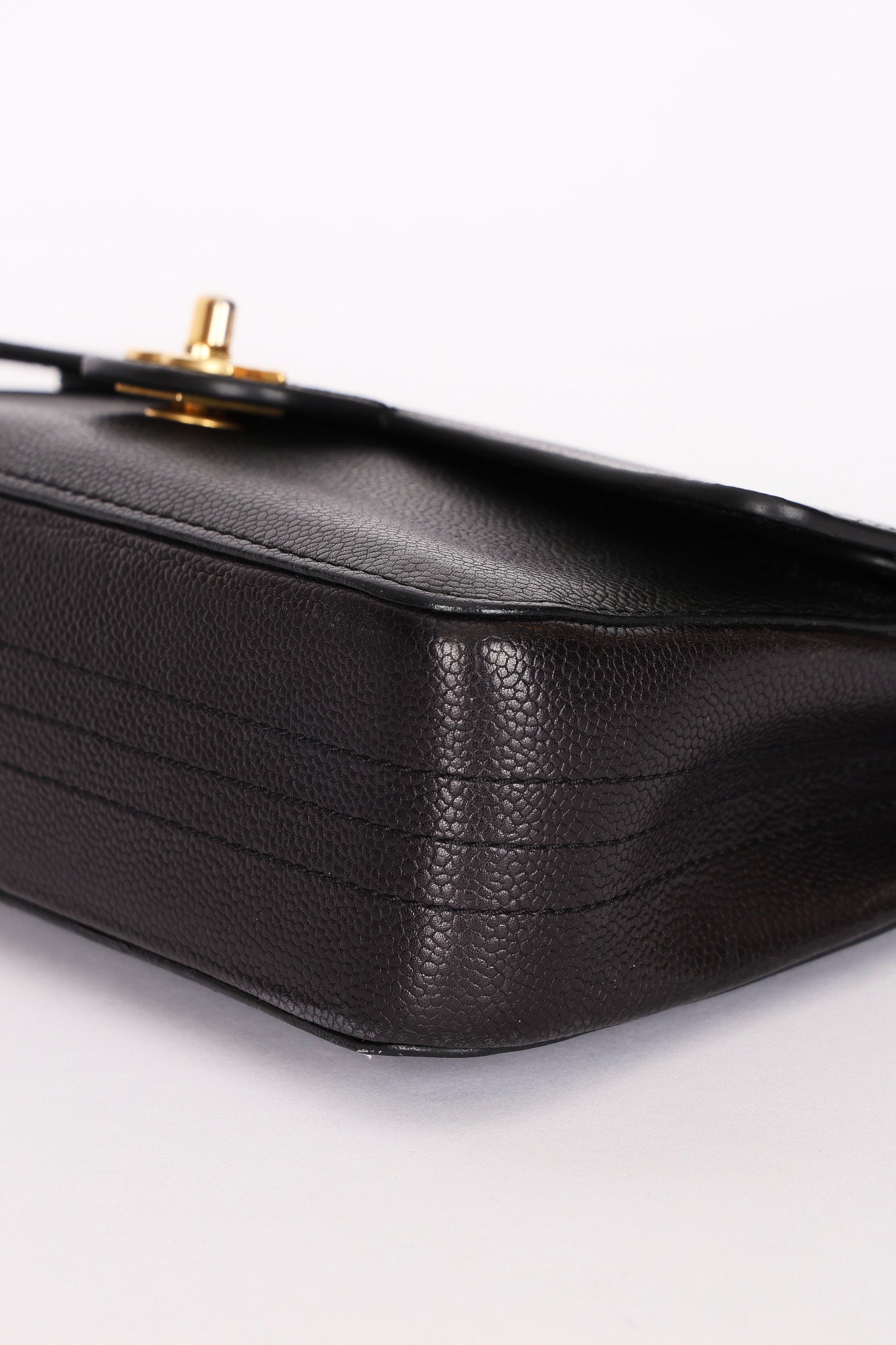 Chanel Medium Naked Classic Double Flap Black Caviar AGHW