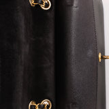 Chanel Medium Naked Classic Double Flap Black Caviar AGHW