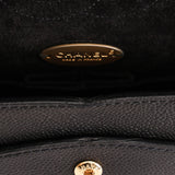 Chanel Medium Naked Classic Double Flap Black Caviar AGHW