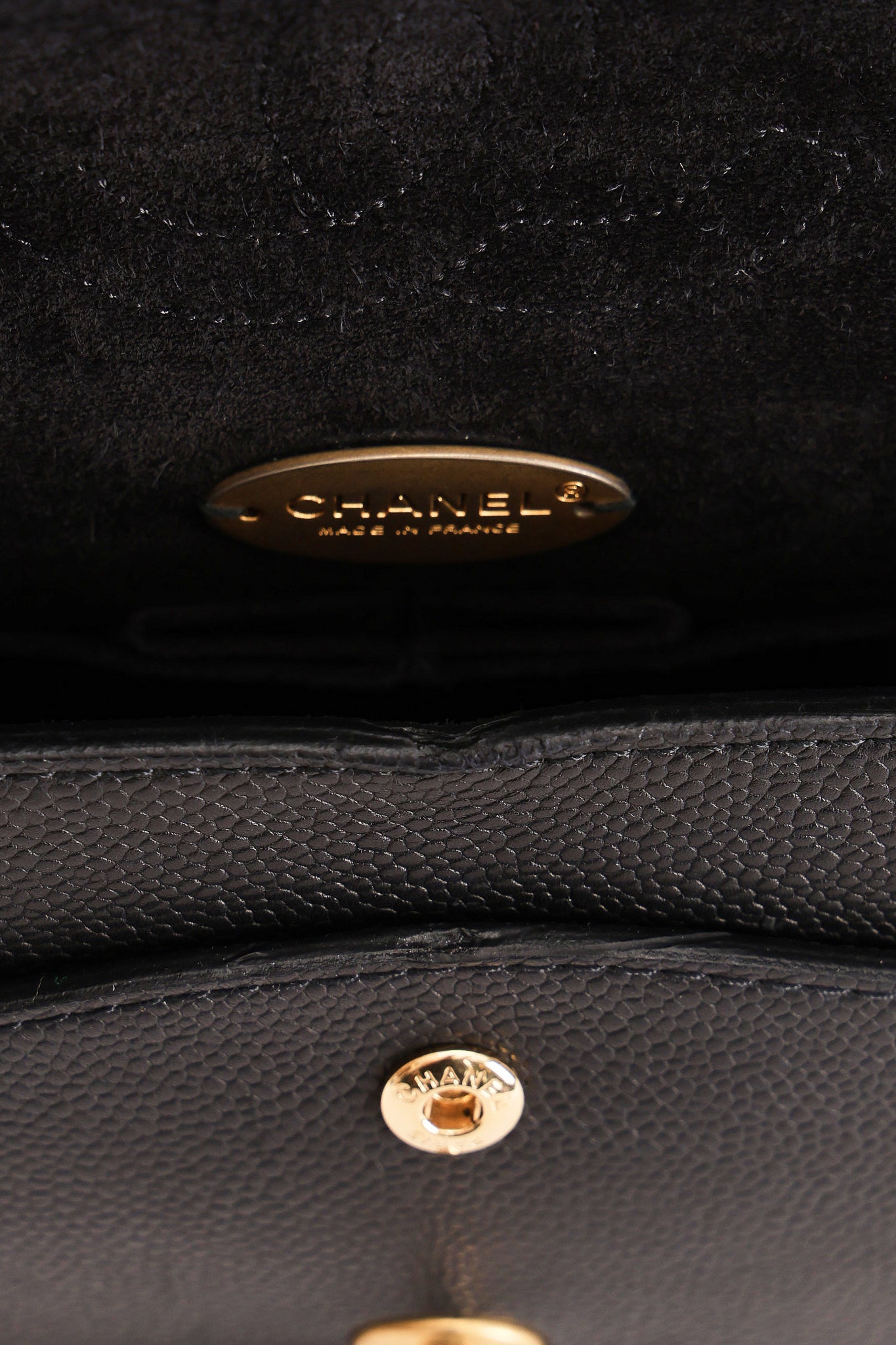 Chanel Medium Naked Classic Double Flap Black Caviar AGHW