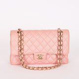 Chanel Medium Classic Double Flap Pink Iridescent Caviar GHW