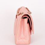Chanel Medium Classic Double Flap Pink Iridescent Caviar GHW