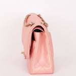 Chanel Medium Classic Double Flap Pink Iridescent Caviar GHW