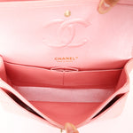 Chanel Medium Classic Double Flap Pink Iridescent Caviar GHW