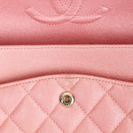 Chanel Medium Classic Double Flap Pink Iridescent Caviar GHW