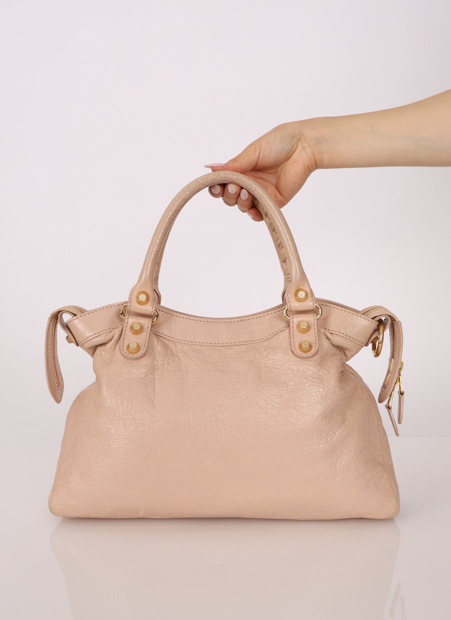 Balenciaga Beige Agneau Giant City 12 with Mirror - FashioNica