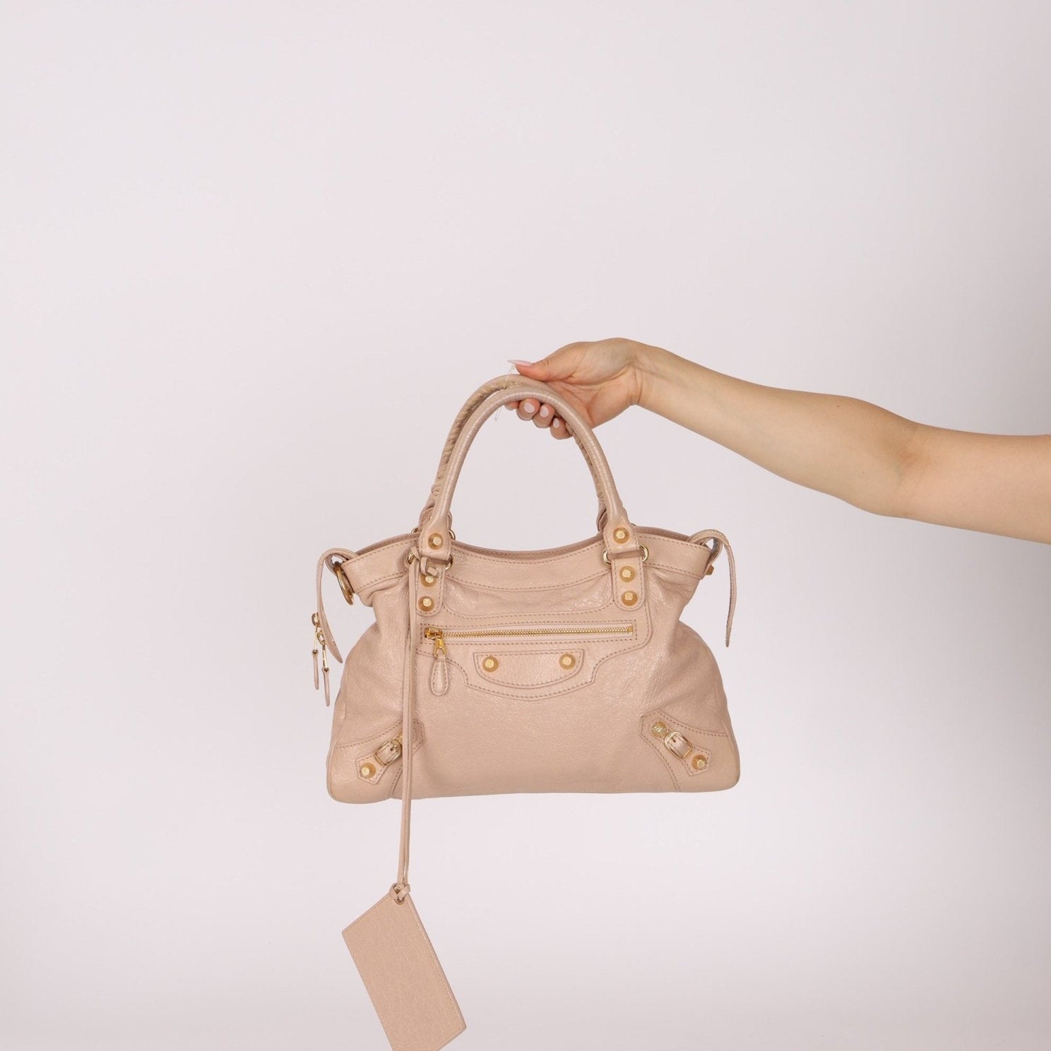 Balenciaga Beige Agneau Giant City 12 with Mirror - FashioNica