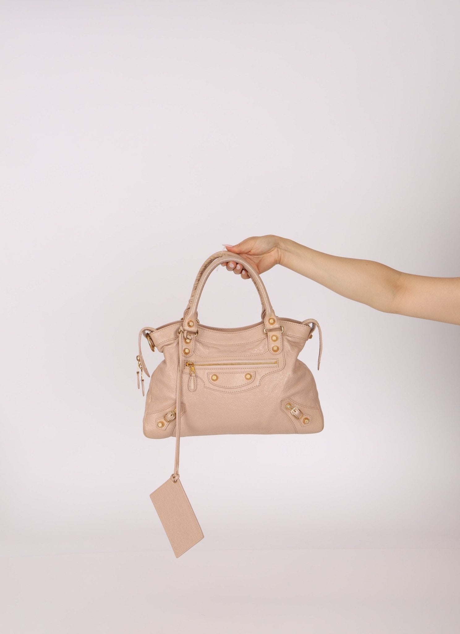 Balenciaga Beige Agneau Giant City 12 with Mirror - FashioNica