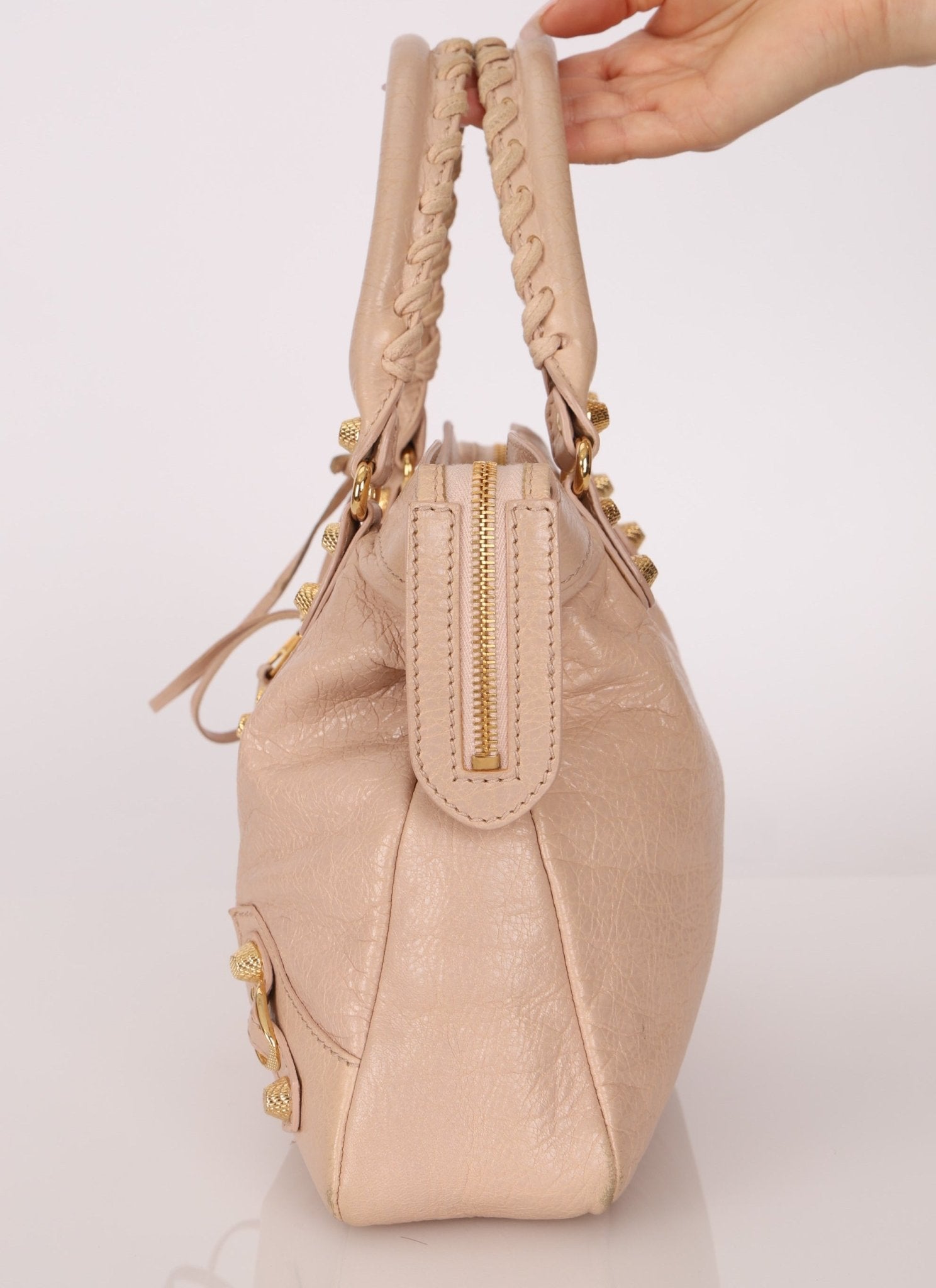 Balenciaga Beige Agneau Giant City 12 with Mirror - FashioNica