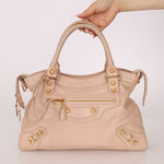 Balenciaga Beige Agneau Giant City 12 with Mirror - FashioNica