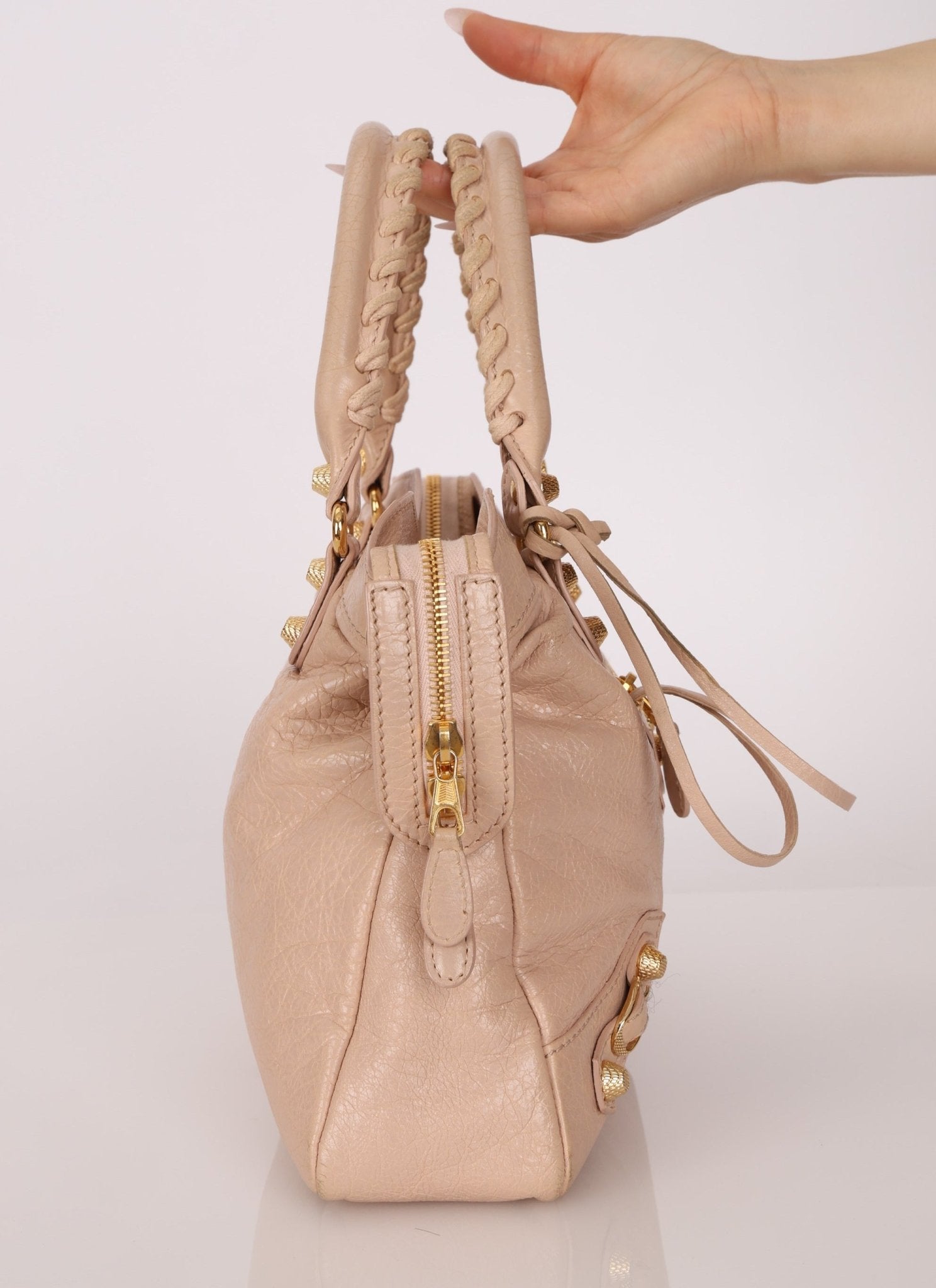 Balenciaga Beige Agneau Giant City 12 with Mirror - FashioNica