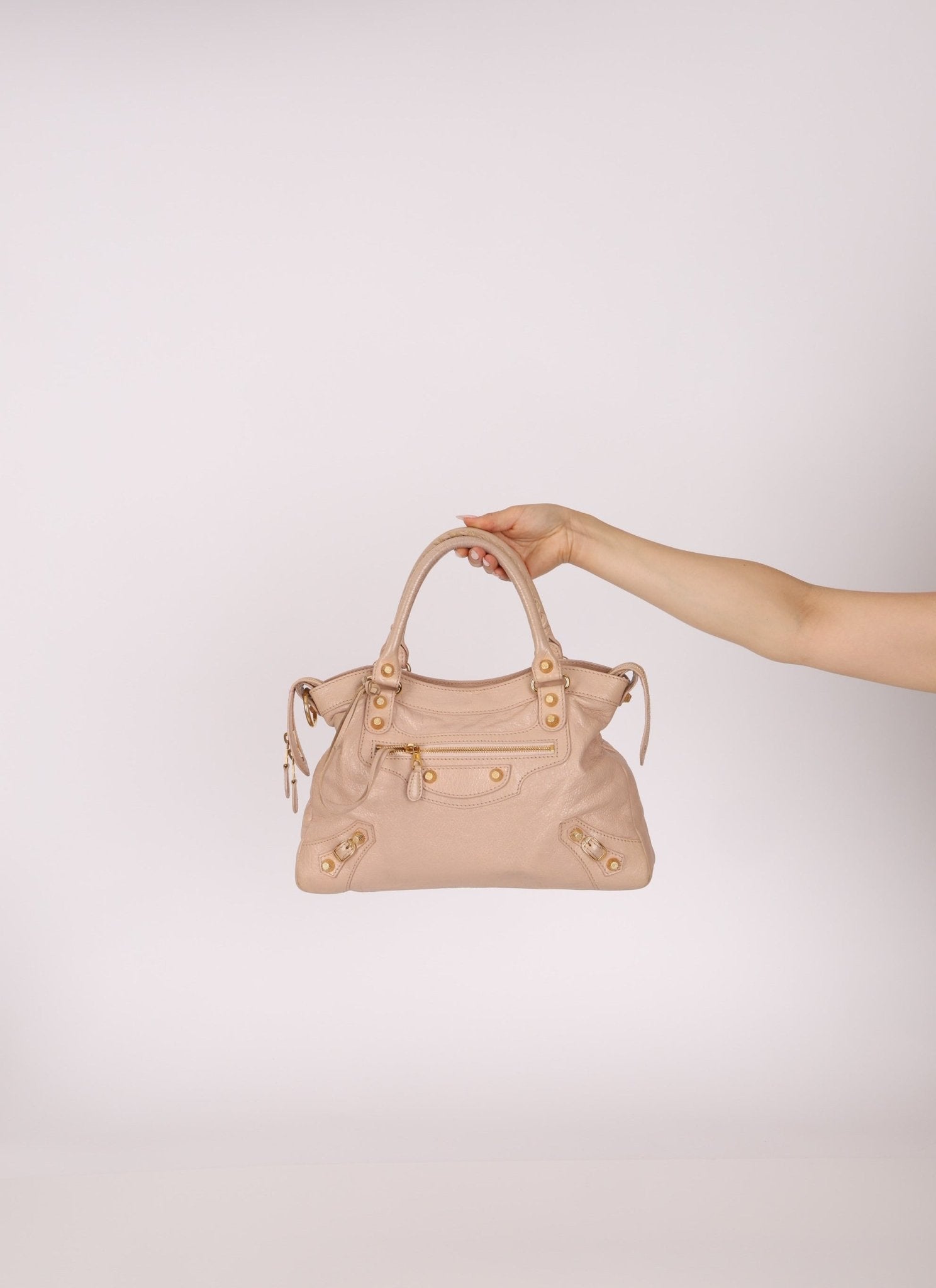 Balenciaga Beige Agneau Giant City 12 with Mirror - FashioNica