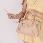 Balenciaga Beige Agneau Giant City 12 with Mirror - FashioNica