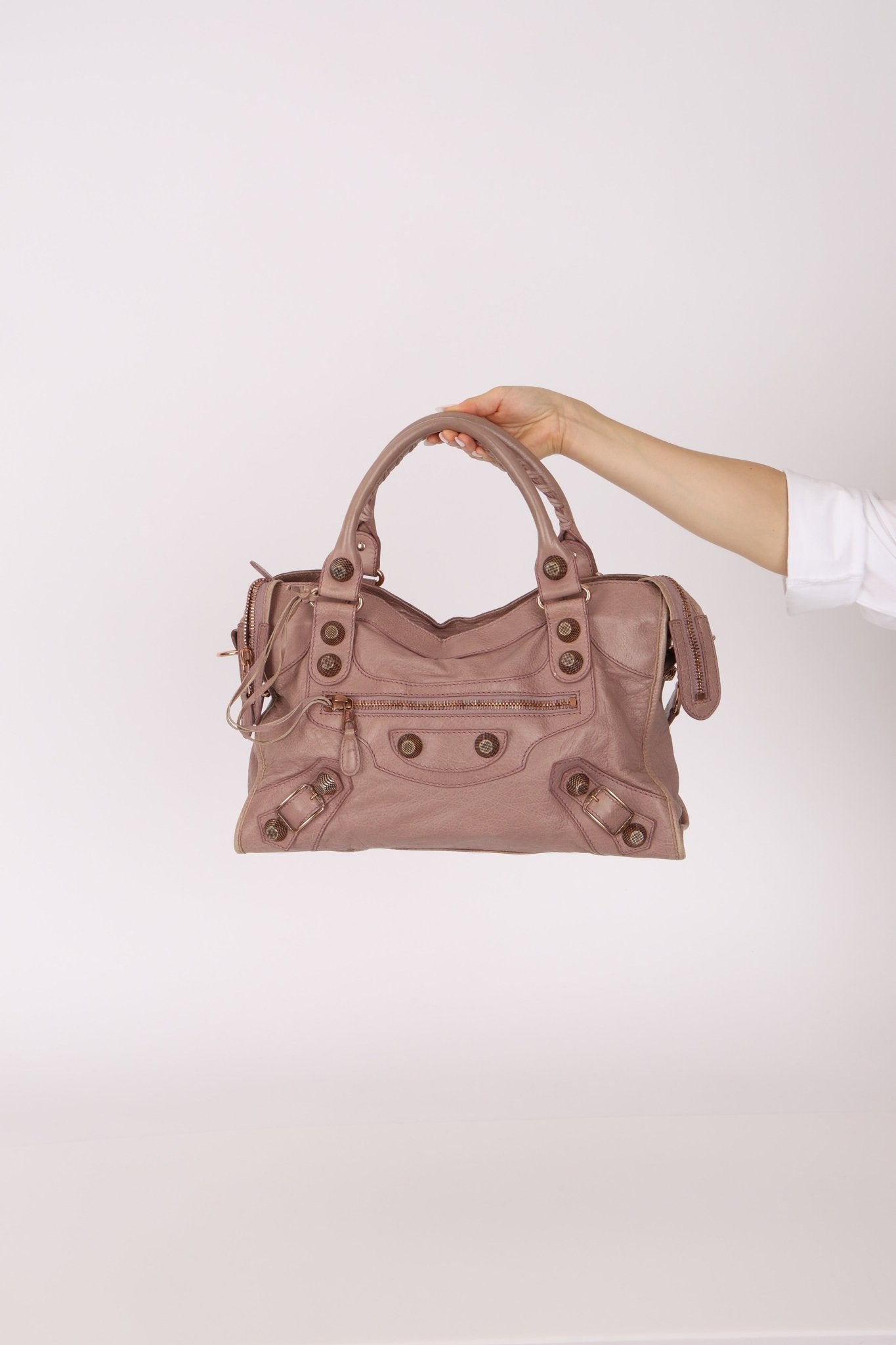 Balenciaga Boi De Rose Agneau Giant 21 City Bag - FashioNica