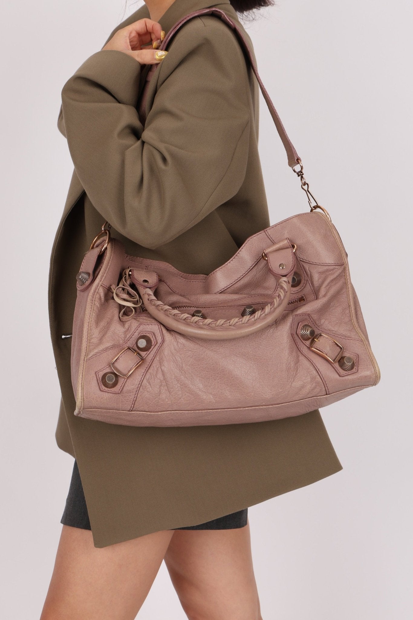 Balenciaga Boi De Rose Agneau Giant 21 City Bag - FashioNica