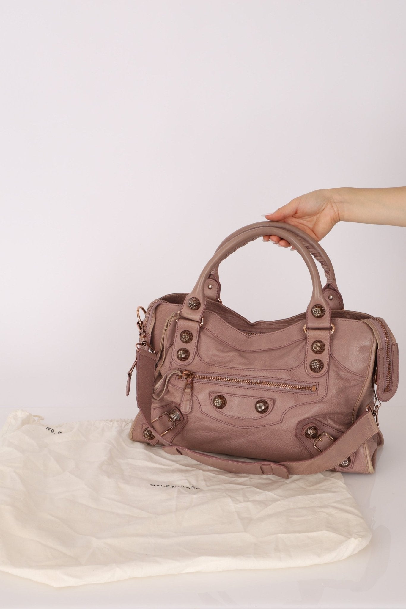 Balenciaga Boi De Rose Agneau Giant 21 City Bag - FashioNica
