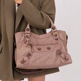 Balenciaga Boi De Rose Agneau Giant 21 City Bag - FashioNica