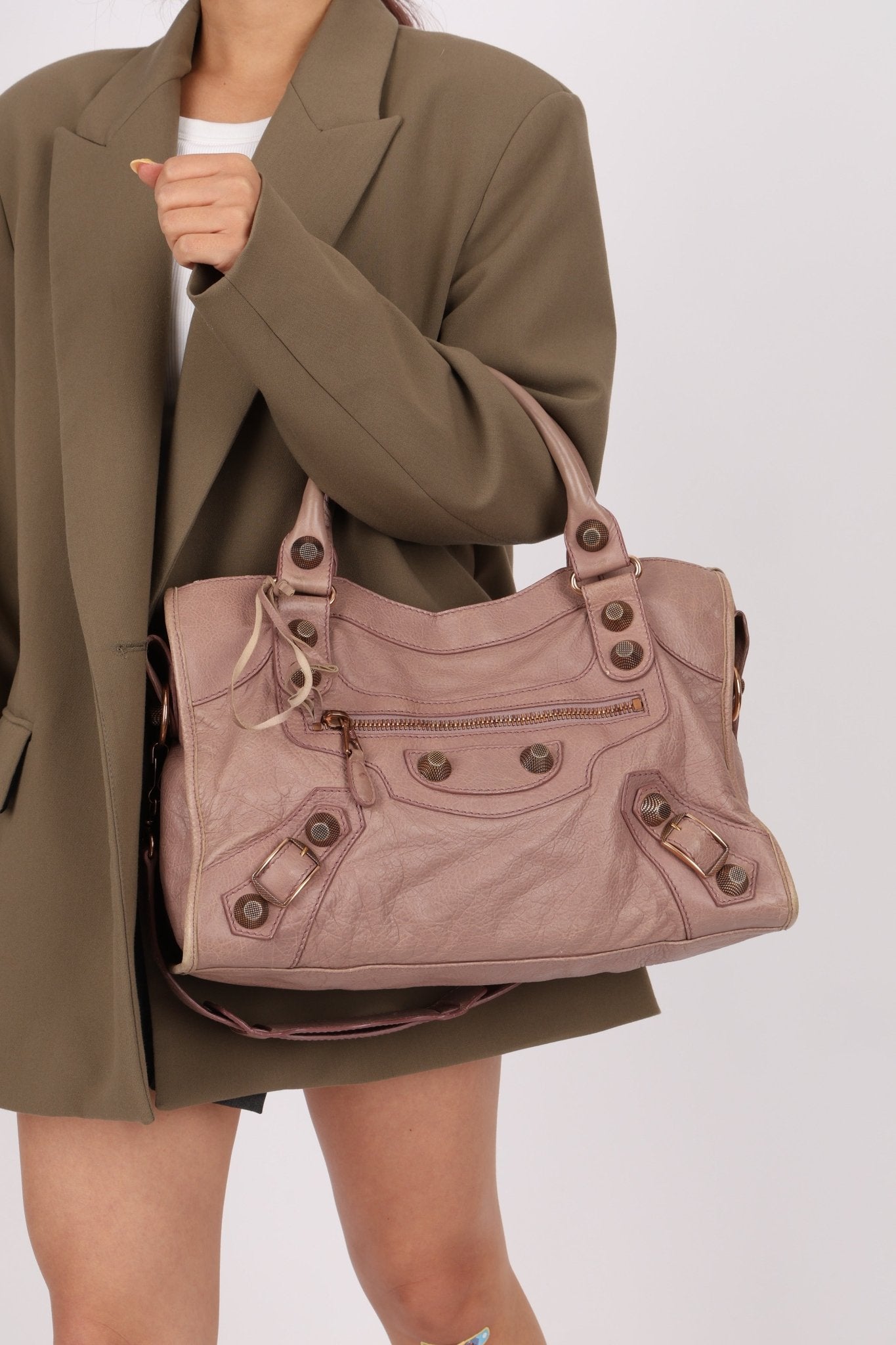 Balenciaga Boi De Rose Agneau Giant 21 City Bag - FashioNica