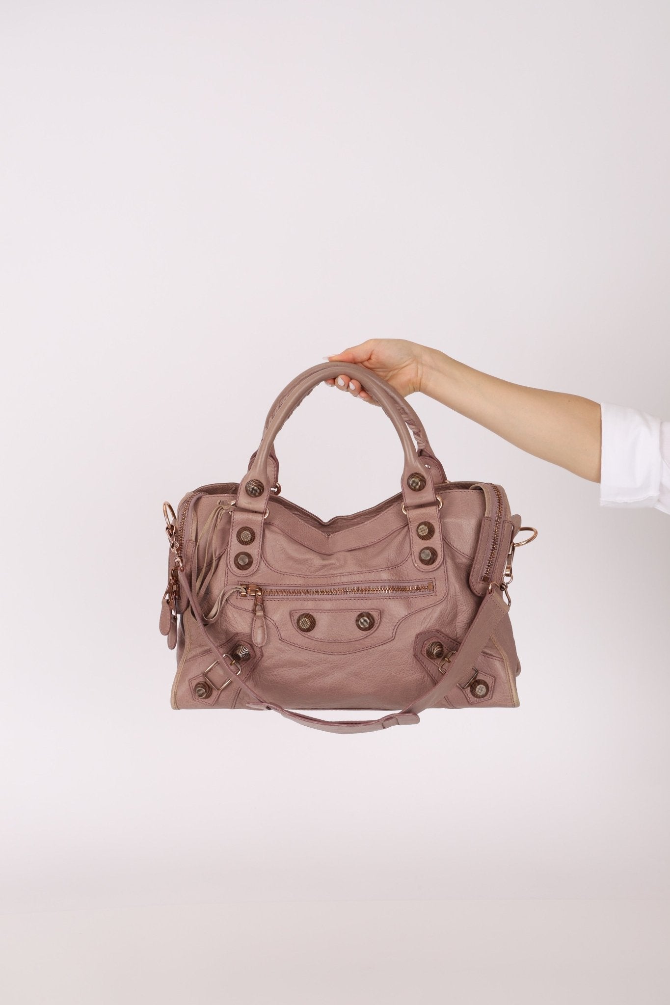 Balenciaga Boi De Rose Agneau Giant 21 City Bag - FashioNica