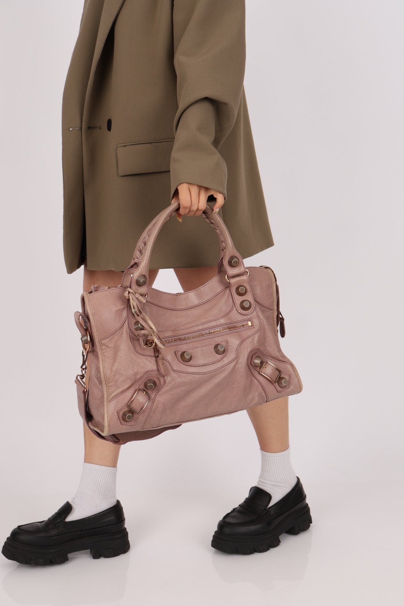 Balenciaga Boi De Rose Agneau Giant 21 City Bag - FashioNica