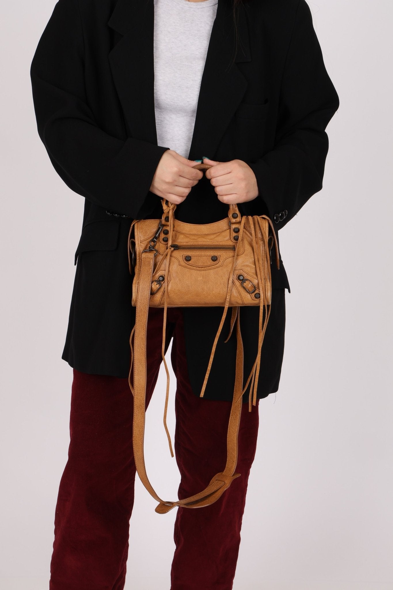 Balenciaga Camel Mini City Bag - FashioNica