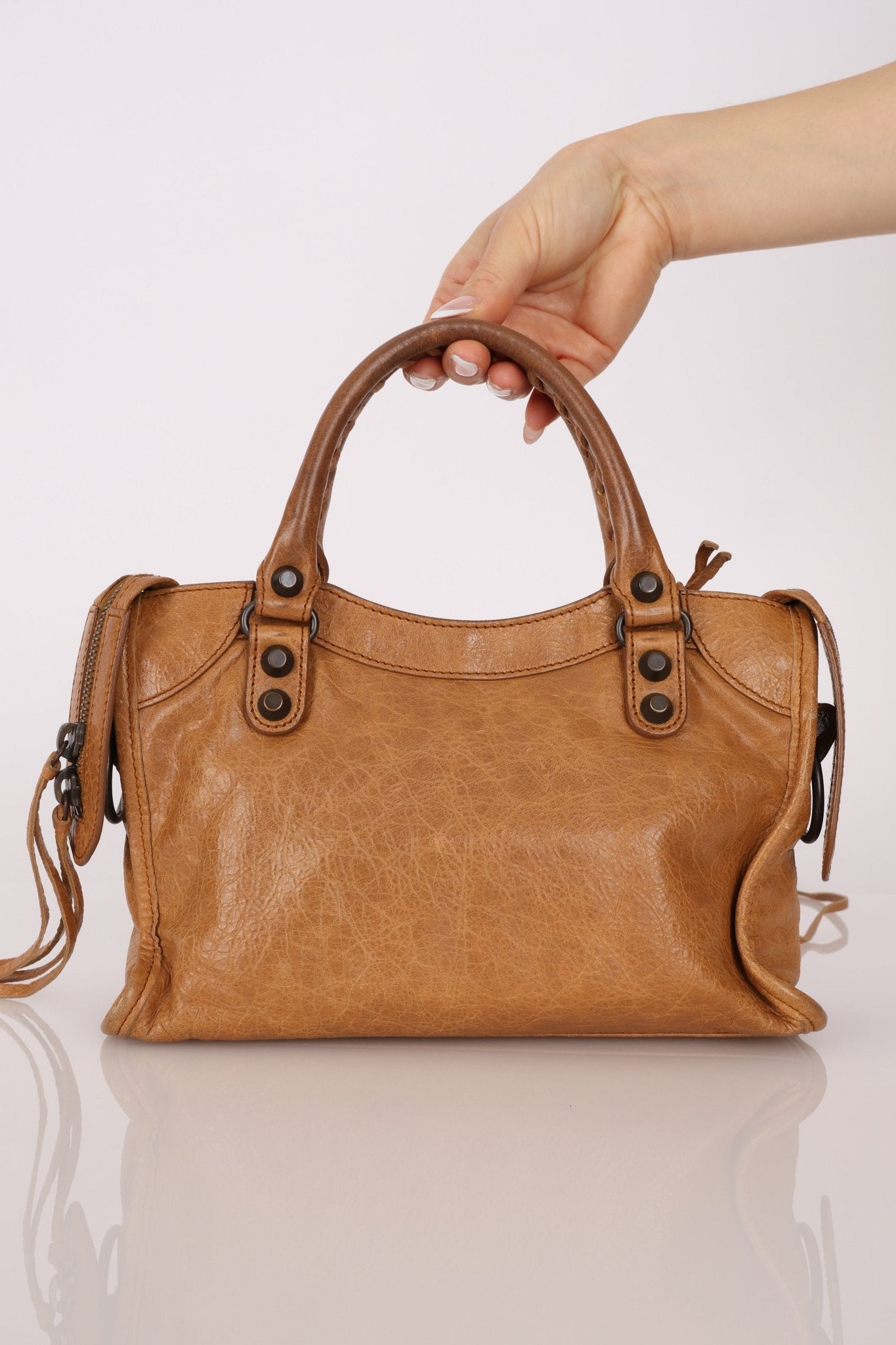 Balenciaga Camel Mini City Bag - FashioNica
