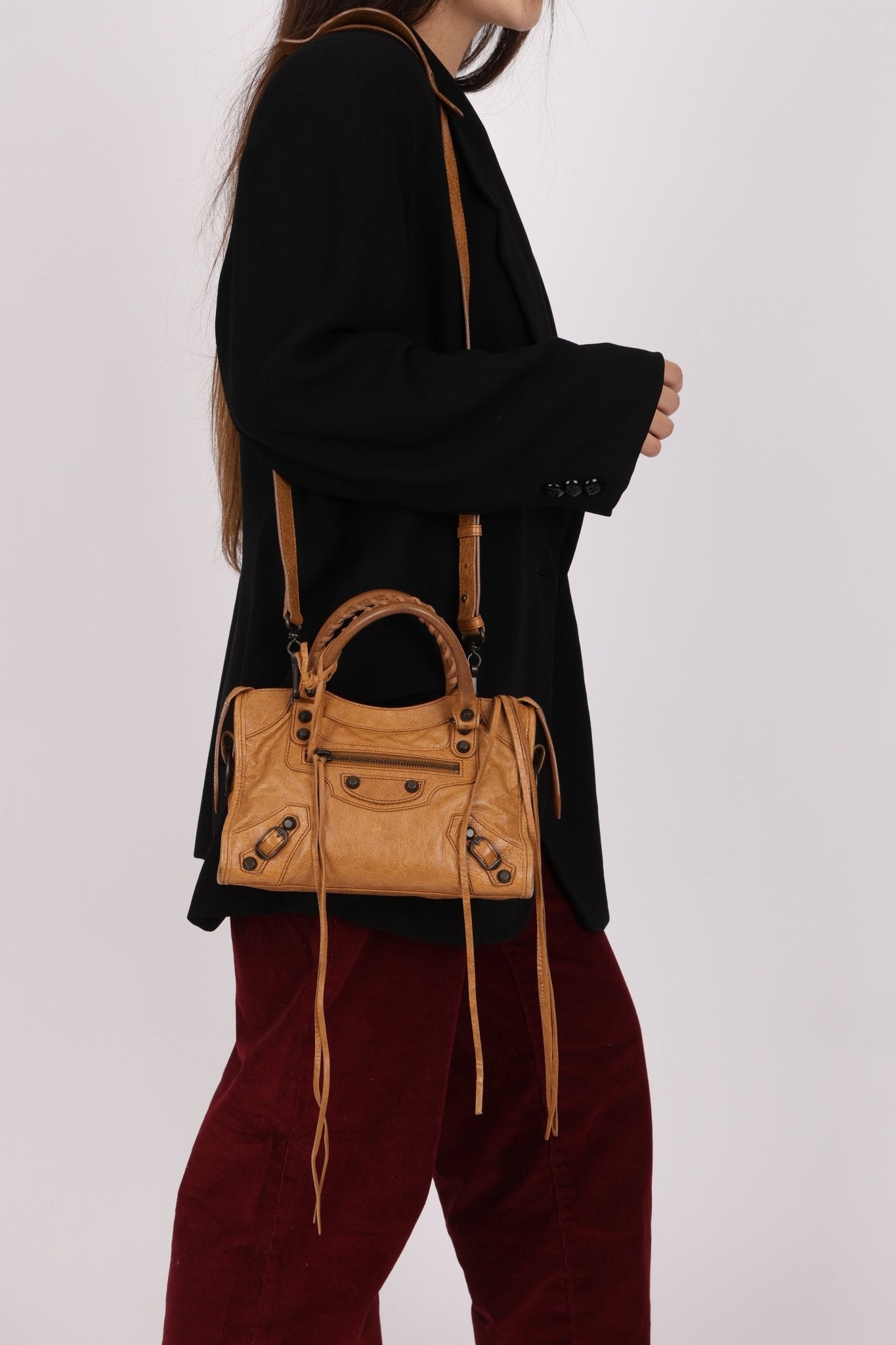 Balenciaga Camel Mini City Bag - FashioNica