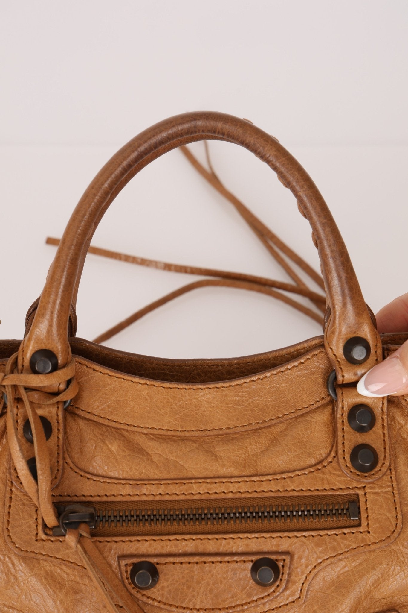 Balenciaga Camel Mini City Bag - FashioNica