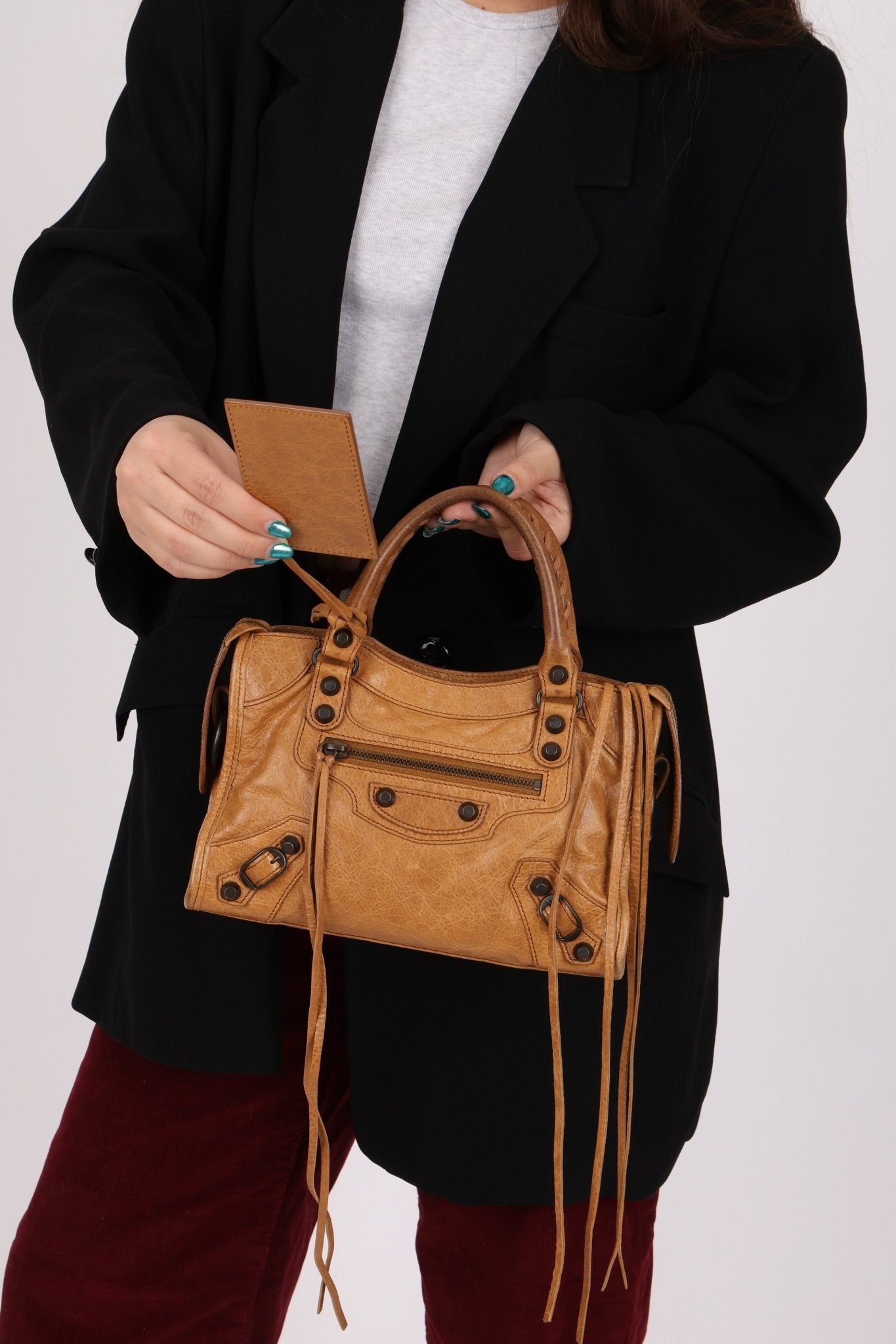 Balenciaga Camel Mini City Bag - FashioNica