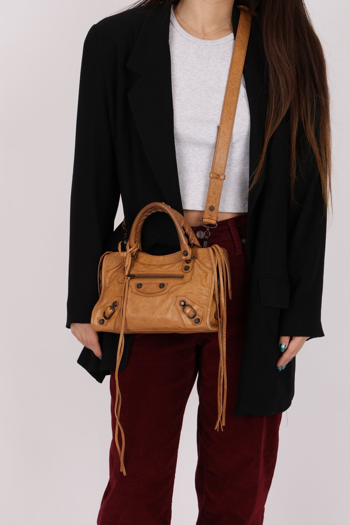 Balenciaga Camel Mini City Bag - FashioNica