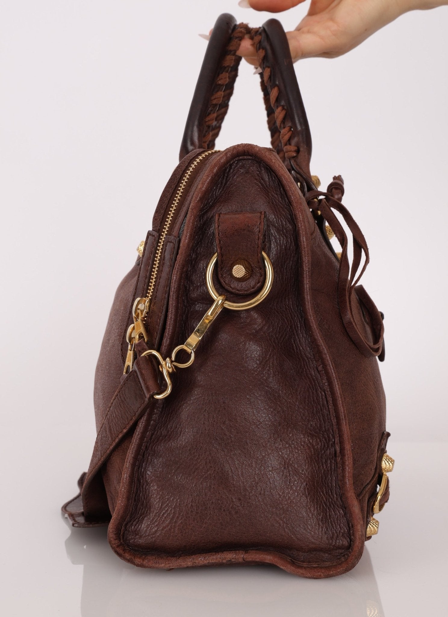 Balenciaga Chocolate City Bag with Mirror - FashioNica