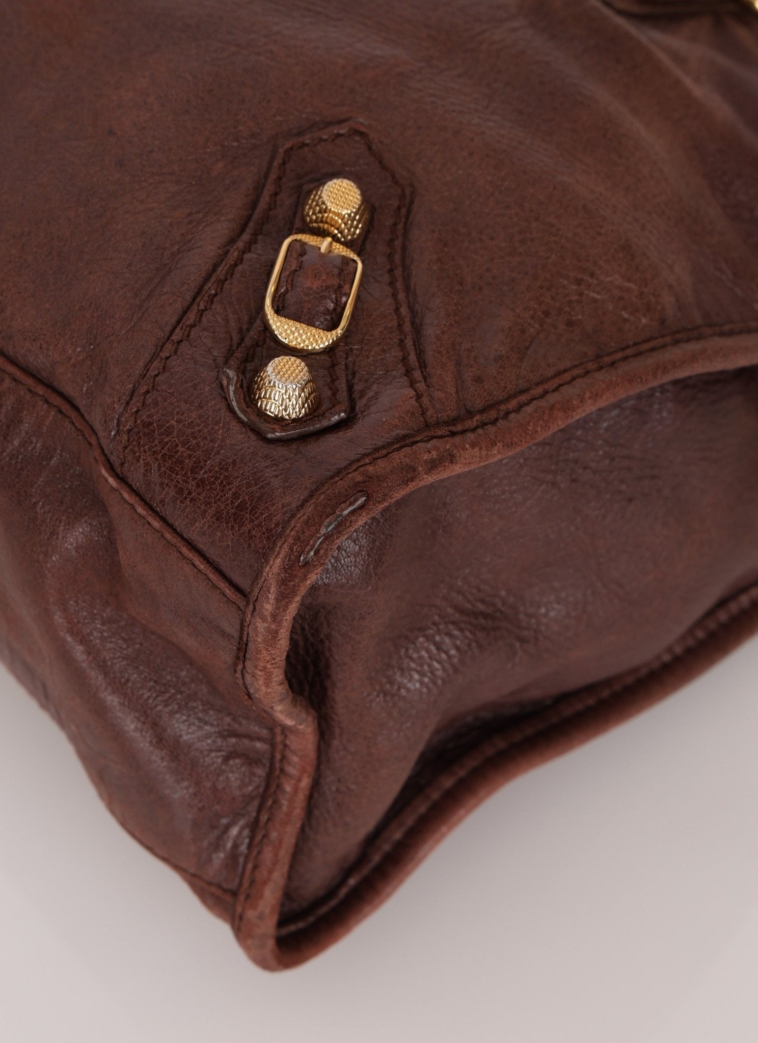 Balenciaga Chocolate City Bag with Mirror - FashioNica